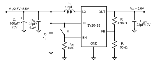 sy20489adc 5.5V Maximum Output, 3A Valley Current, 1MHz Sync Boost ...