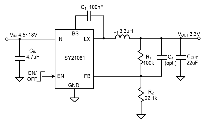 sy21081dec High Efficiency Fast Response, 2A, 18V Input 1MHz ...